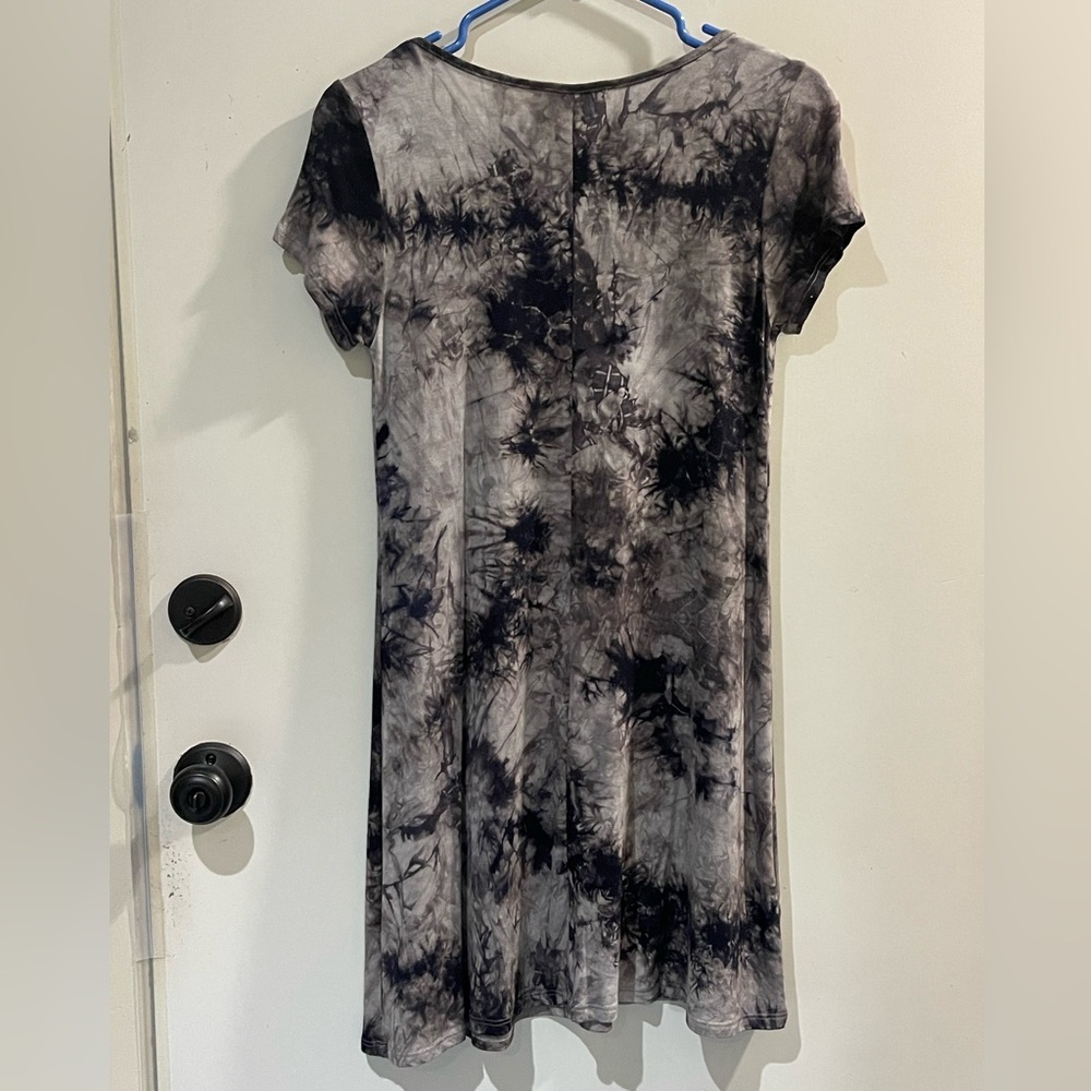 Rolla Coster Black and Gray Tie-Dye Dress